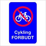 Cykling forbudt